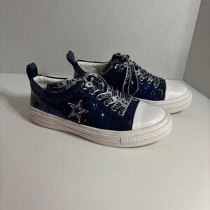 Blue and White Women's Sneakers